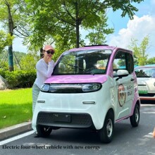 2024款新能源电动四轮女士成人油电两用代步车全闭封电动车