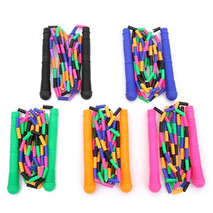 Pattern Color Bamboo Rope Skipping Soft Bead Festival Adult Fitness Children Sports Students Racing Training Rope Skipping