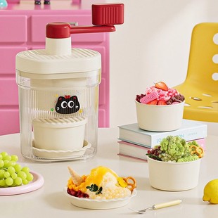 Summer Homemade Shaved Ice Maker Manual Small Portable Home Use Ice Crusher Machine