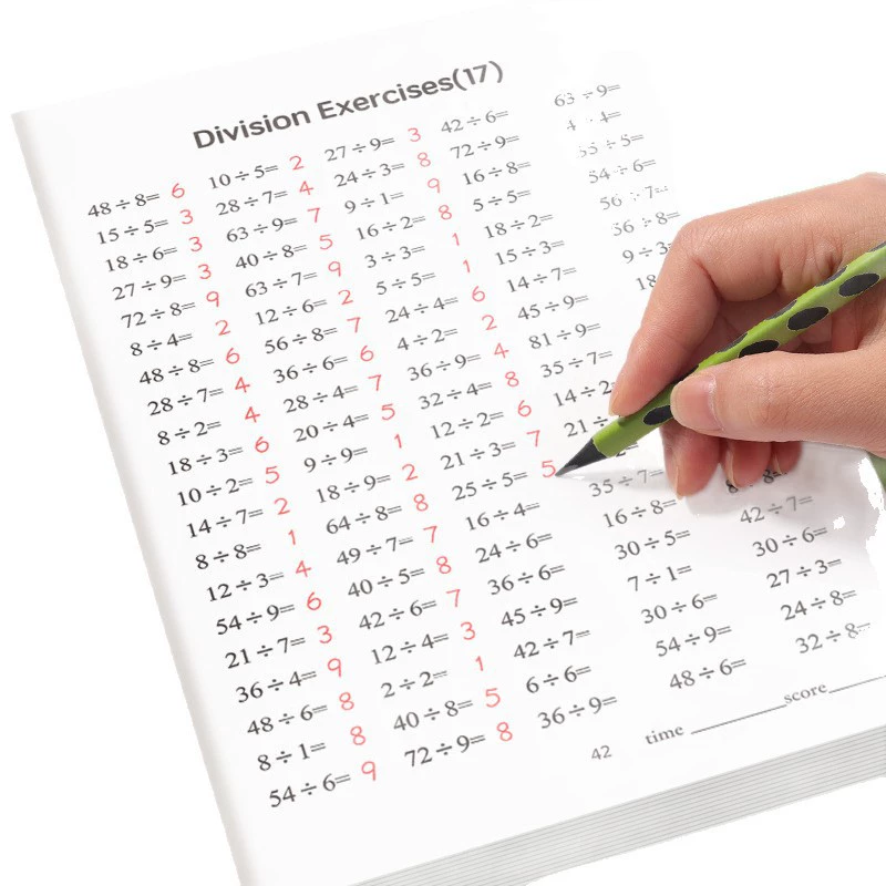 (Cross-border trading), mixed copybook for students, learning maths for training, addition and subtraction, multiplication and division