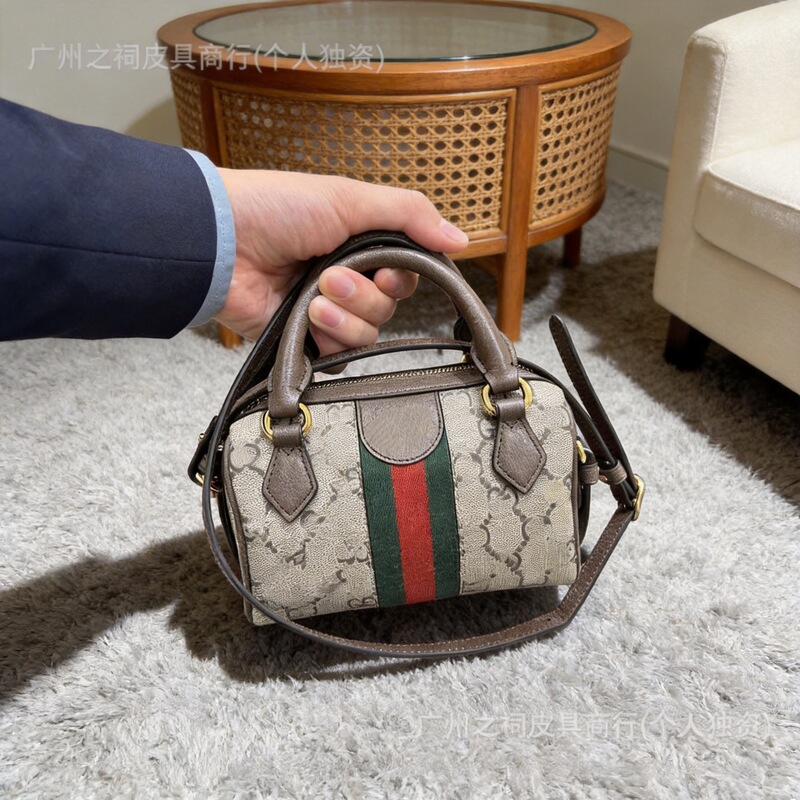 High-Quality Gg Retro Ophidia Series Printed Single-Shoulder Crossbody Boston Pillow Bag with Large Capacity for Women High-Quality Gg Retro Ophidia Series Printed Single-Shoulder Crossbody Boston Pillow Bag with Large Capacity for Women