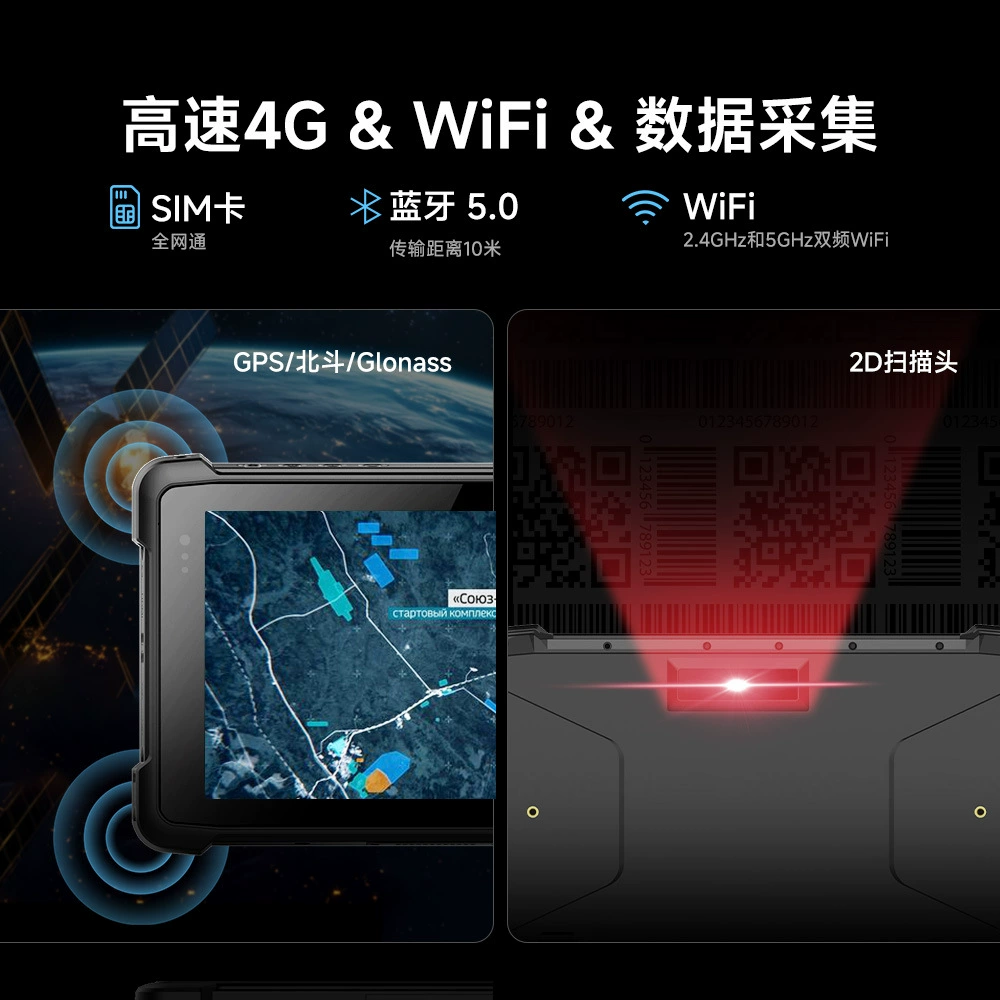 Планшет YiDao с защитой от влаги/пыли/ударов 2024 для сбора данных, NFC, сканирование штрих-кодов, взрывозащищенный планшет