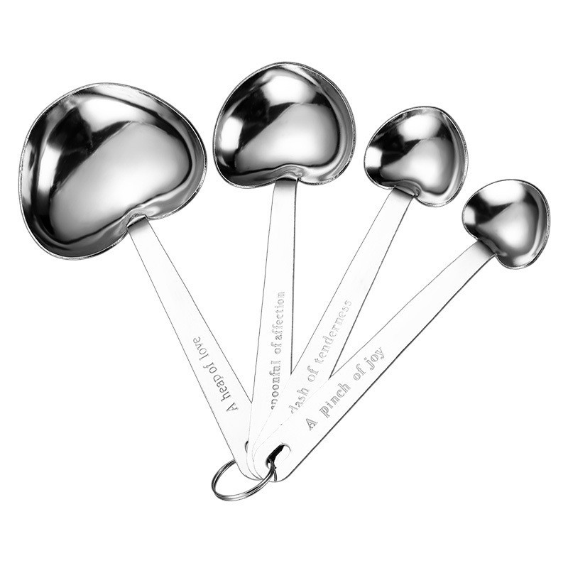 하트 모양 4개입 (실버, 실속형)