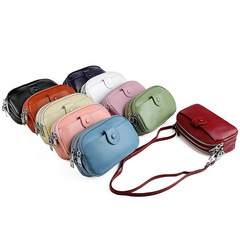 新款時尚小眾設計真皮簡約手機包大容量女士斜挎包頭層牛皮單肩包