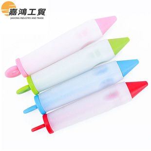Decorating Pen 4 Head Set Silicone Chocolate Decorating Gun Milk Butter Cake Writing Graffiti Pen Baking Tools