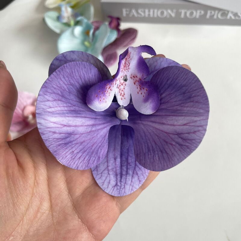 3Dプリントフィルム胡蝶蘭シミュレーション単輪花頭手作り結婚お土産喜糖箱装飾diy靴花|undefined
