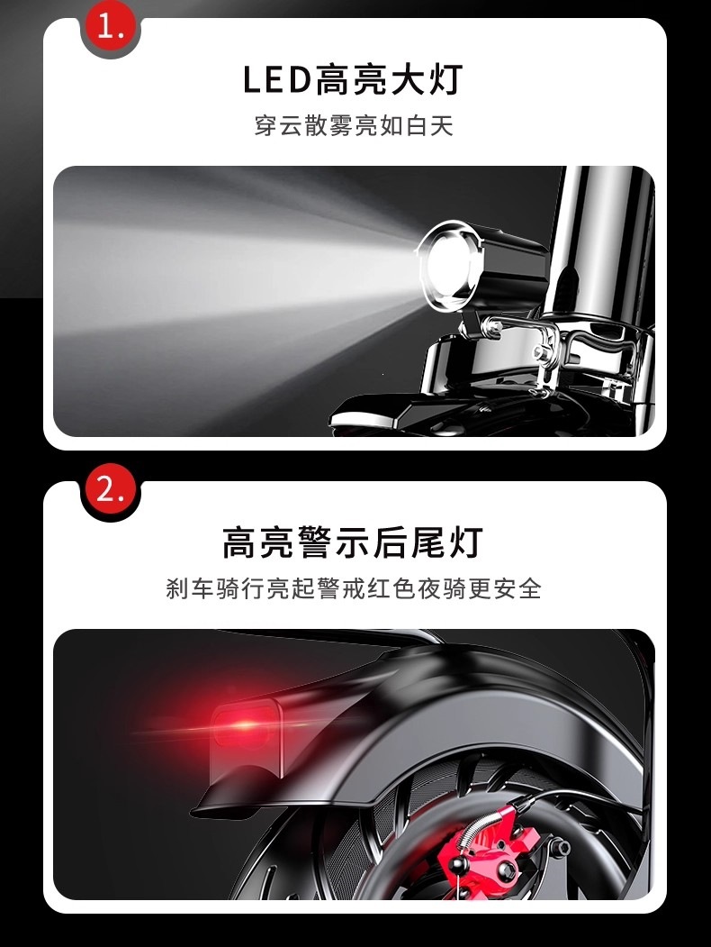 Suitable for adult use, foldable two-wheeled small electric scooter for ride-hailing, portable foldable electric scooter