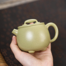 宜兴紫砂壶源头厂家直供创意可爱泡茶壶男女士家用茶具绿泥小石墩