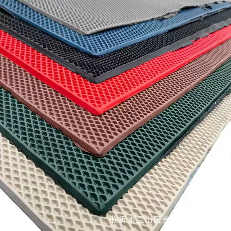 Автомобильный интерьер EVA тисненый материал для ног 10MM толстый перфорированный EVA коврик для ног автомобиля 4 клетка EVA хлопчатобумажный лист