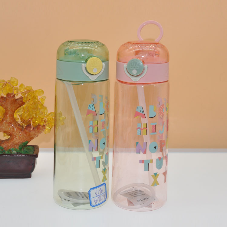 Estudiante paja taza de agua niñas verano plástico portátil lindo niños rebote cubierta fresca Internet celebridad paja taza