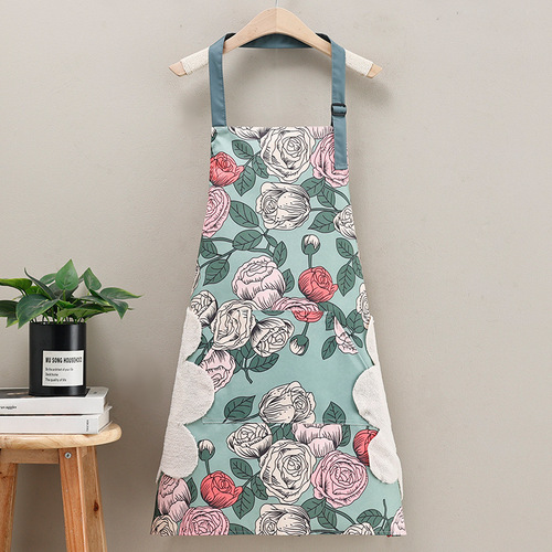 New apron waterproof and oil-proof film that does not fall off, household kitchen adjustable wear-resistant, dirt-resistant, thickened waist