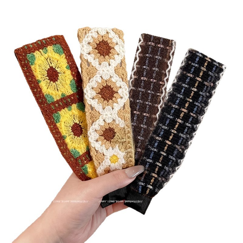 Nuevo crisantemo frange post de acabado de cabello artefacto Velcro banda de cabello lavado de cara fijo cabello pegado post de cabello tocado