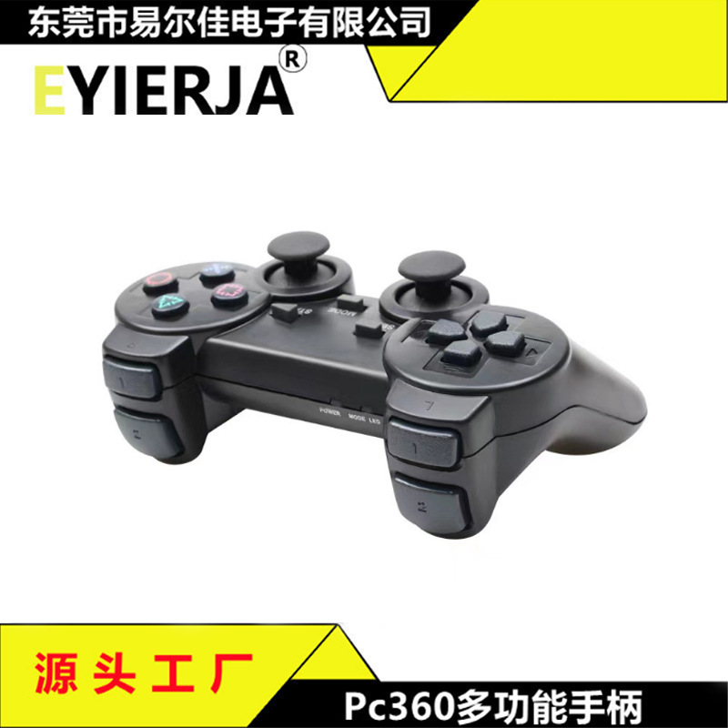 Controlador inalámbrico transfronterizo de 2.4g para PS2, vibración dual, transparente, colorido, controlador de juegos P2, tecla de copo de nieve, fábrica en stock