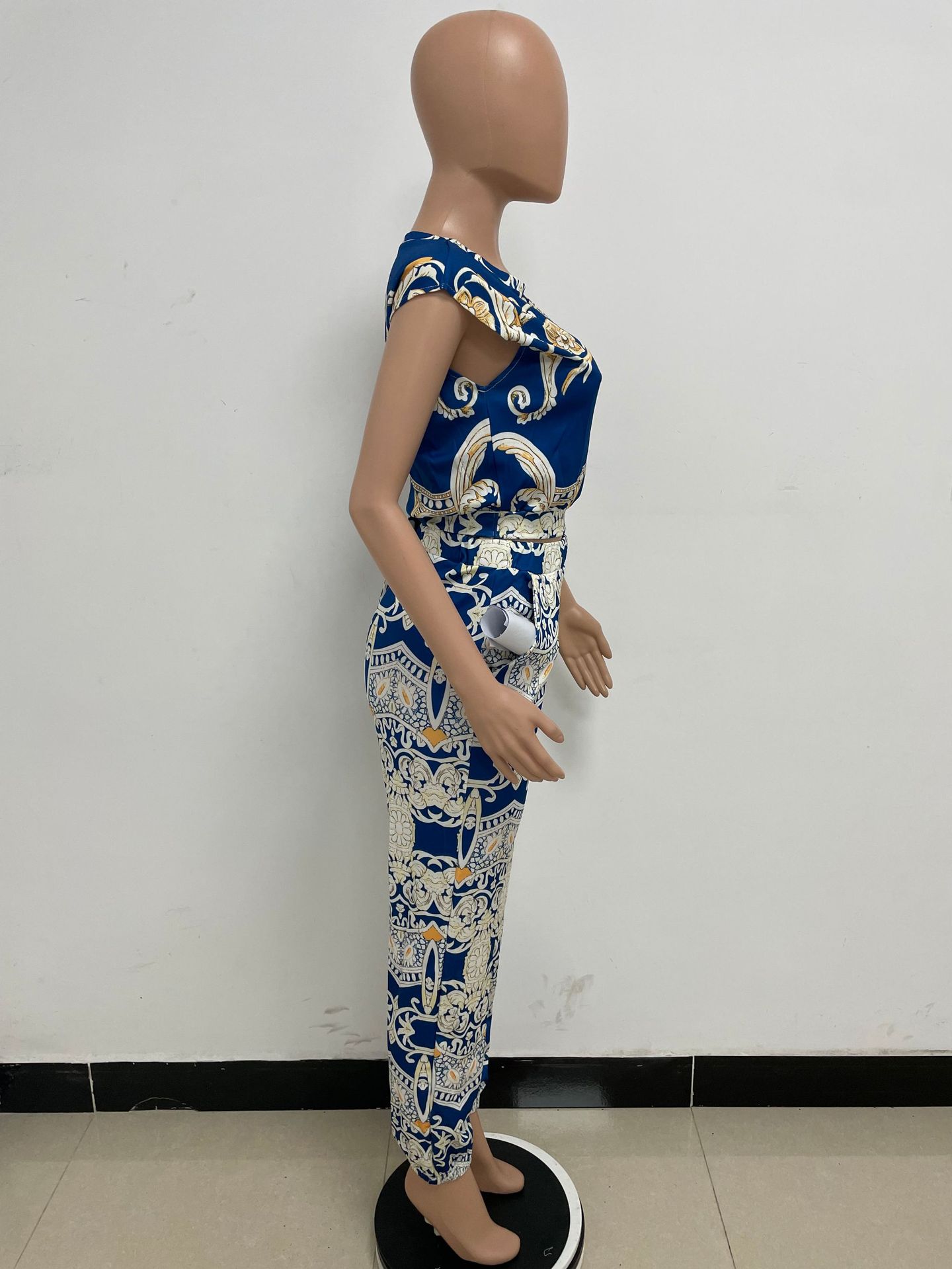 350g Weight Sleeveless Sleeve Length Spandex, Polyester Fabric Type Pant Co-ord Set Sets Type 2 Pieces Set Quantity Daily Occasion Round Neck Neckline Slim Fit Type Printing Pattern Summer Season Women's Gender Vacation Style Daily Women's Vacation Printing Spandex Polyester Pant Co-ord Set Pants Sets 15