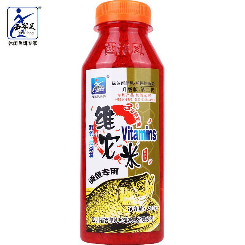 西部风 Vita rice wet red and yellow millet fish lure nest cooking wine rice carp crucian carp 280g 108 bottles/box