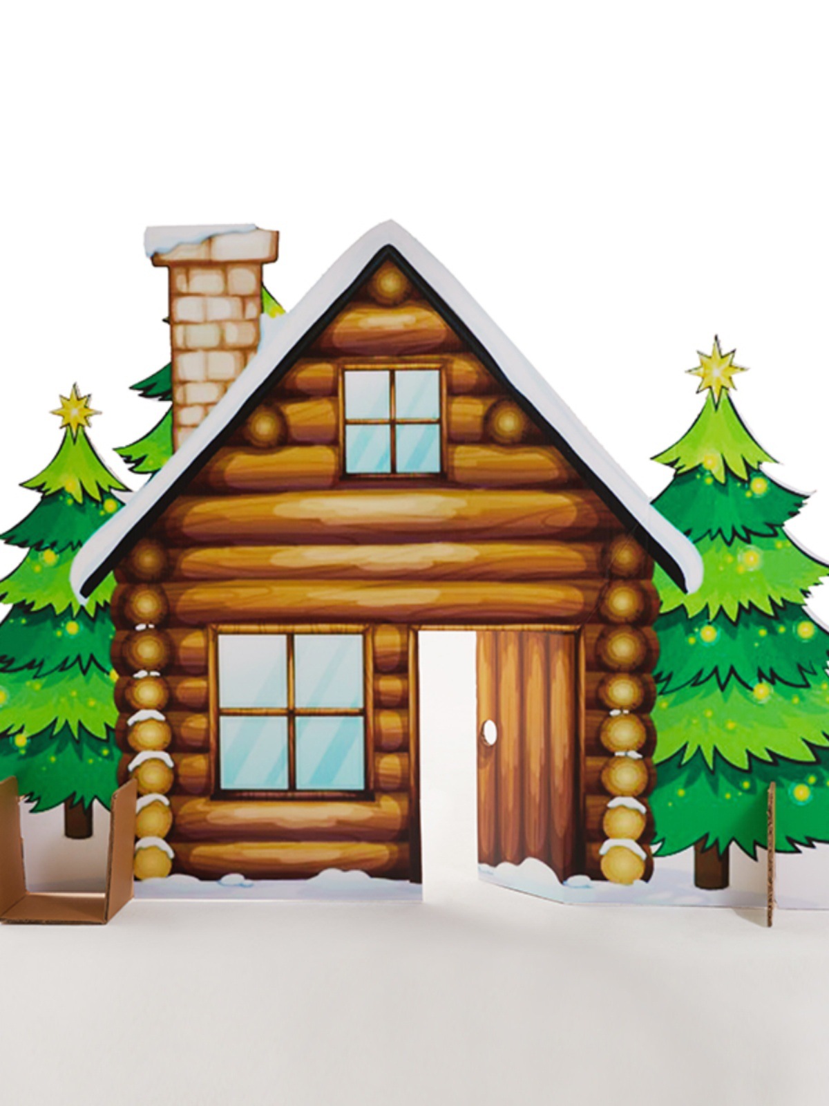 表演道具展厅区角装饰-树房子山石头山羊栅栏医院学校-可