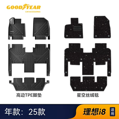 Universal Foot Pad suitable for the new version of the - high-end-injection-molded-upgraded-versioni8-high-edge-full-tpe-floor-mat-starry-sky-velvet-carpet-black