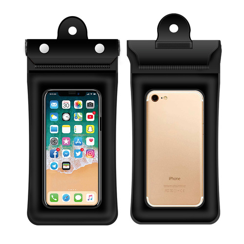 New three-layer sealed Velcro phone waterproof bag, tri-fold air-inflatable phone waterproof bag