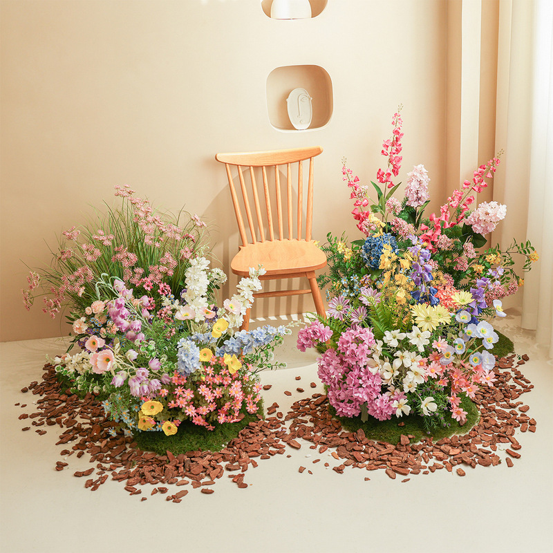 莫奈花園シミュレーション花偽緑植造景組合せ室内高級バイオニクス植物ショーウインドー装飾景観置物|undefined
