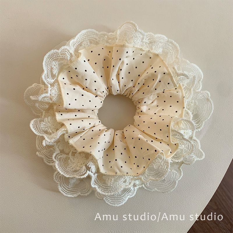 韩系格子双层大肠发圈低马尾发绳丸子头皮筋扎头发头绳头花发饰品|undefined
