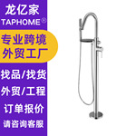 跨境花洒套装冷热浴缸瀑布水龙头预埋缸边立柱式大流量龙头淋浴柱