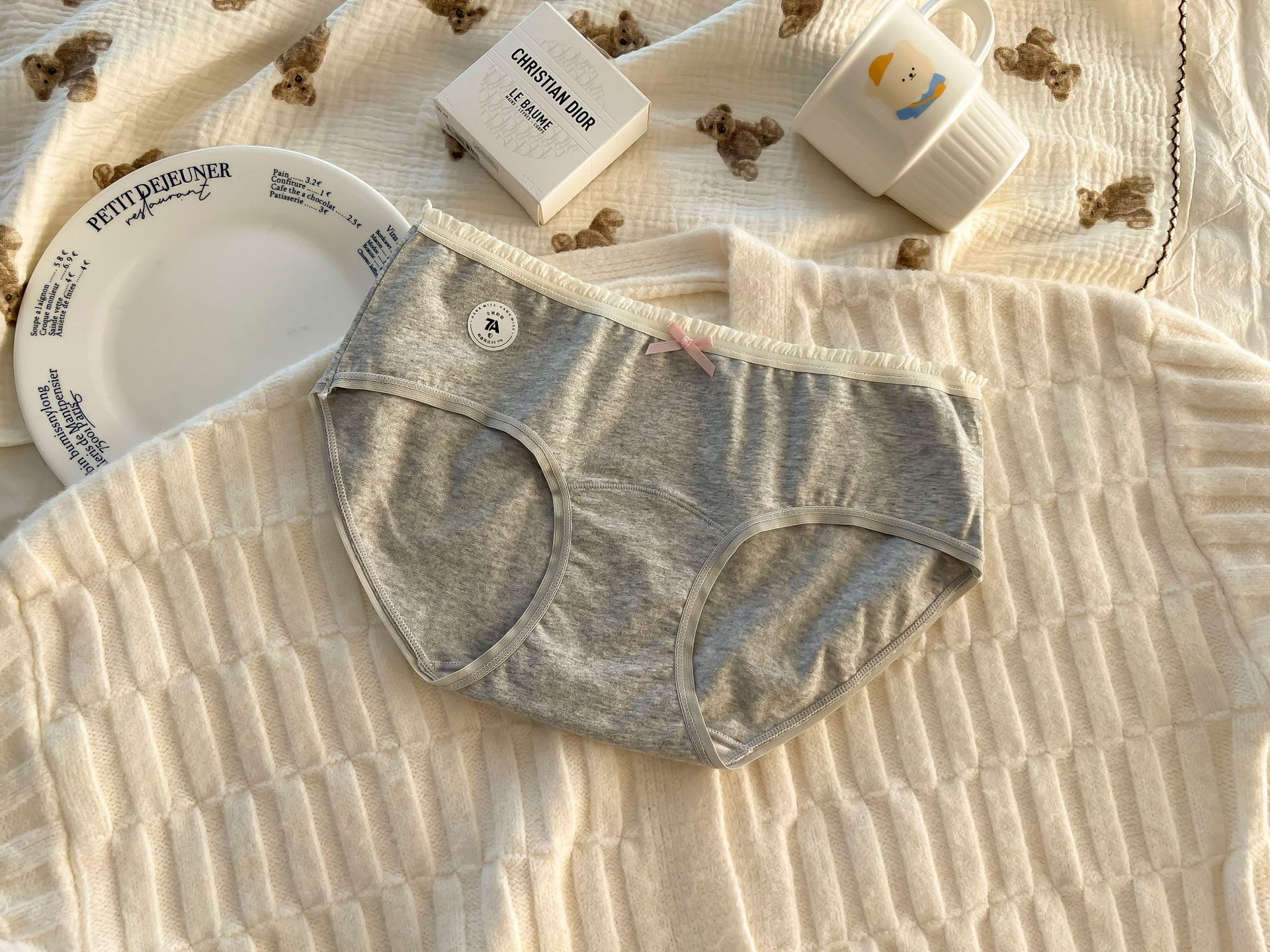 Pantalones de algodón para niñas de 60 años 7A antibacterianas algodón para la entrepierna de mujer, pantalones de algodón para niñas de cintura media, pantalones de mujer