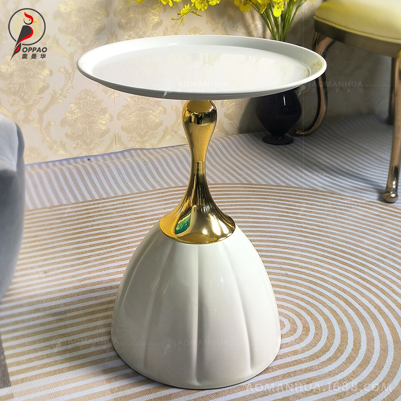 밀크 화이트 로터스 + 트레이 Φ38*50cm