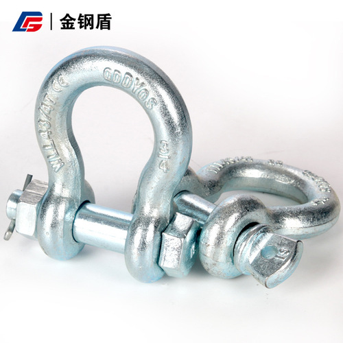 High-strength arch-shaped chain hook 45# steel U-shaped ring 0.3T-150T lifting hoist ship D-shaped hook US standard