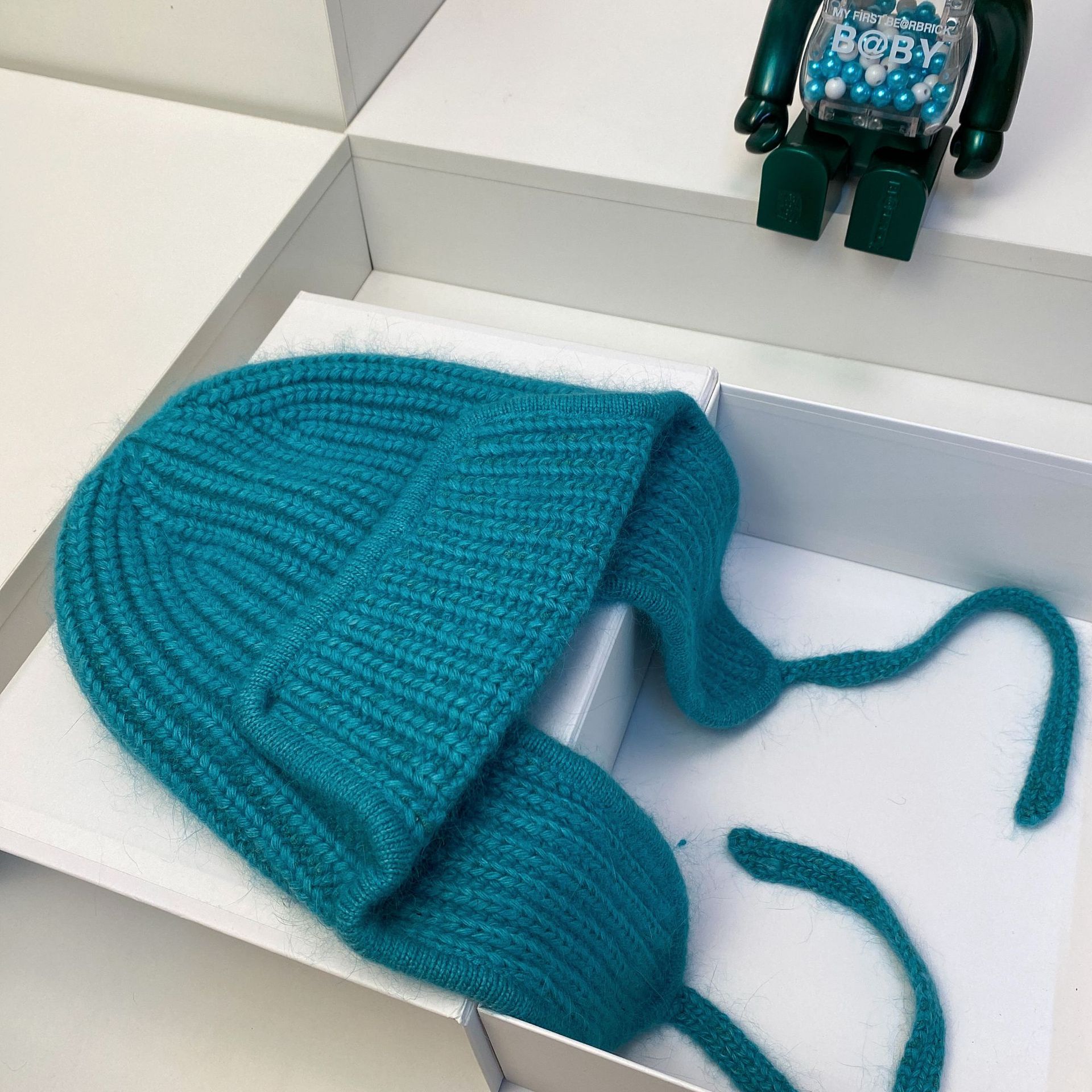 Russischer Samt, verdicktes Kaninchenhaar, gestrickt für Wärme im Winter, Ohrenschutz, Gesichtsumhüllung, Wollmütze, modisch_voghion.com