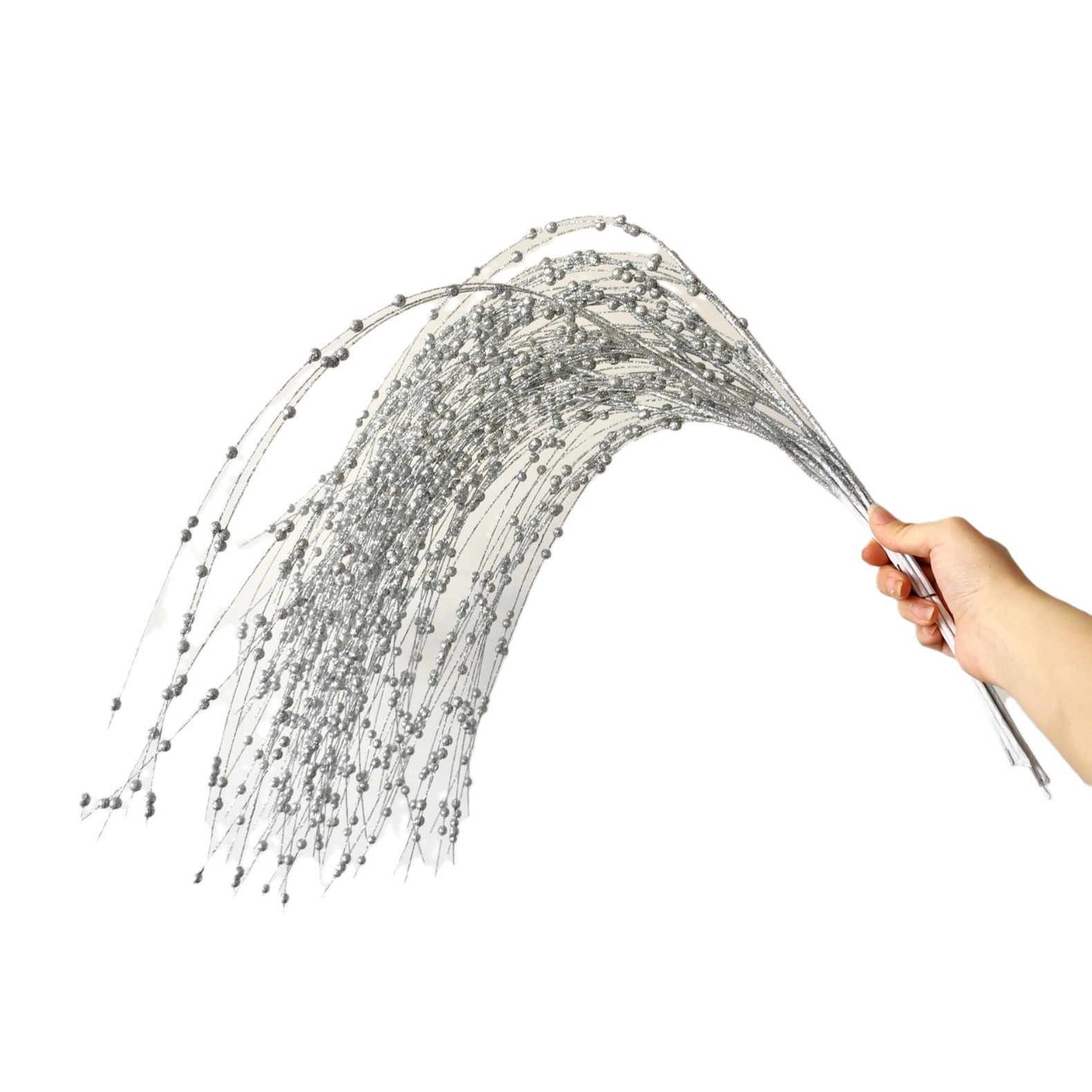 Polvo de oro transfronterizo Willow decoración de Navidad decoración del hogar props árbol de Navidad flash polvo de bayas diseño de espuma