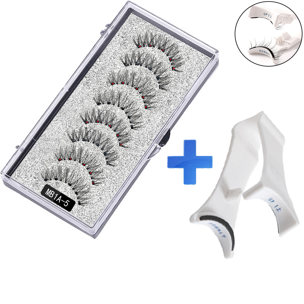 Pestañas postizas de succión magnética transfronteriza dos pares de pestañas cuánticas pestañas gruesas y delgadas al por mayor 5 pestañas magnéticas