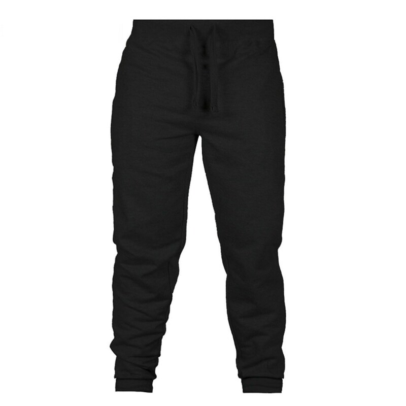 2025 New Cross-Border Manufacturer Direct Sales Men's Casual Pants Aliexpress Pure Color Sports Fleece 180g Sweatpants