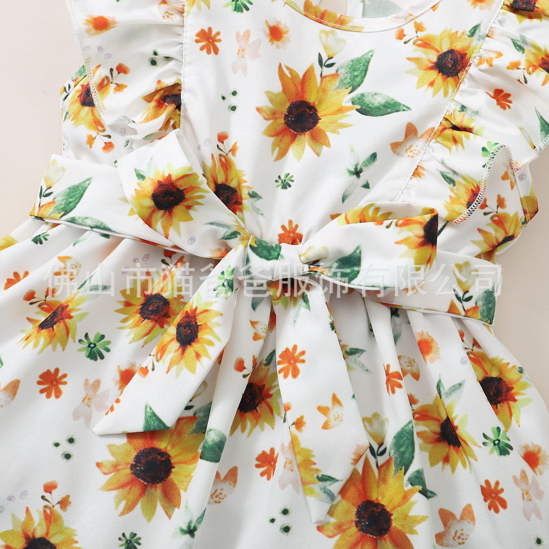 2021ins primavera y verano chicas europeas y americanas volando manga con volantes princesa Linda vestido de una pieza