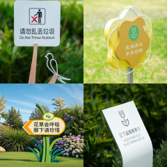 草花牌芝生緑化暖かい提示牌団地公園林小草牌屋外広告警告牌ステンレス