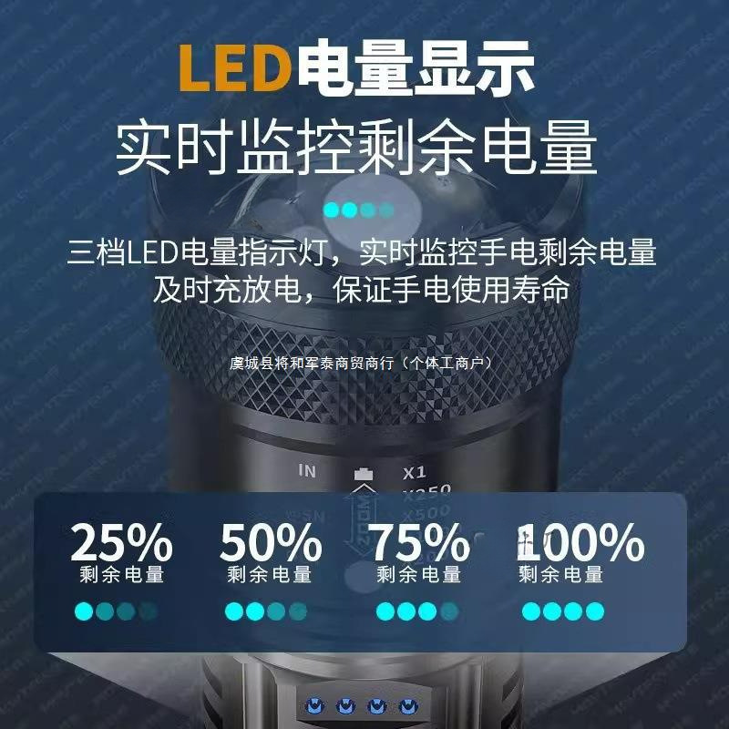 손전등 충전 슈퍼 밝은 미니 휴대용 야외 가정 LED 흰색 레이저 다기능 장거리 생활