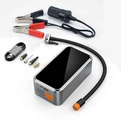 Cross-border exclusive supply of 12v car power supply, multifunctional electric air pump, wireless emergency start car air pump (Hava nasosu) - 6000-mahthickened-clip