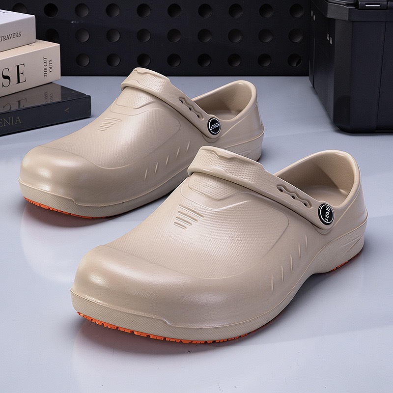 Casual Chef Shoes for Men, Rubber Sole Work Shoes, Laboratory Surgical Shoes, Non-Porous Closed-Toe Clogs, Cross-Border Wholesale