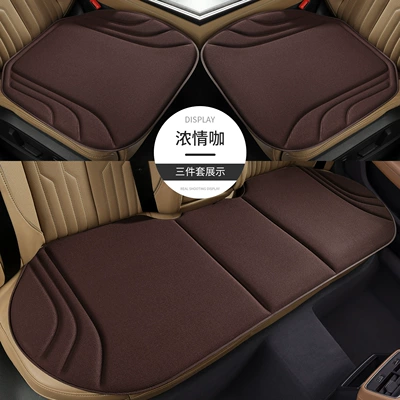 High-End Feel, Breathable, Comfortable, Non-Slip, Seat cushion, seat cover - coffee-color-driver-and-passenger-double-cushions-rear-row-three-piece-set