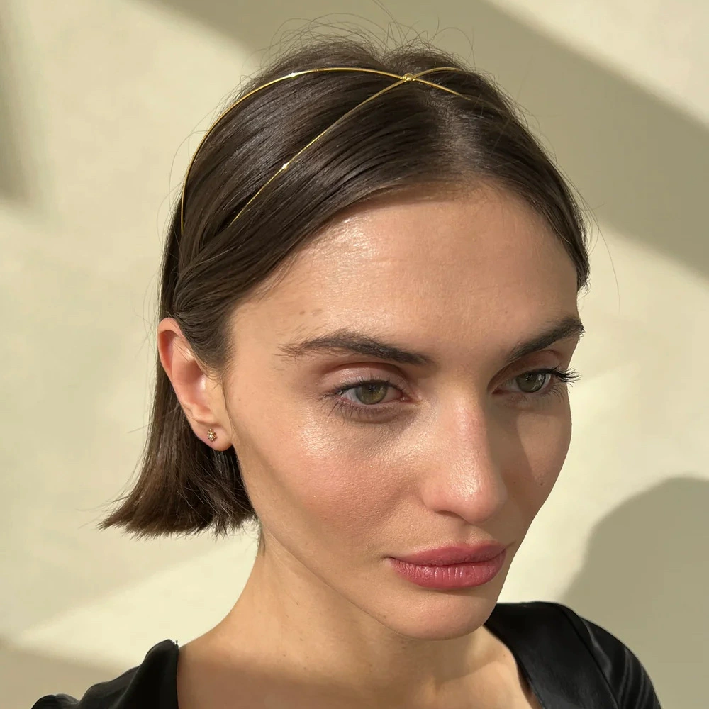 Трансграничный эксклюзив для металлических кросс-повязки для волос новый минималистичный ретро темпераментный головной убор модный универсальный аксессуар для волос Headband