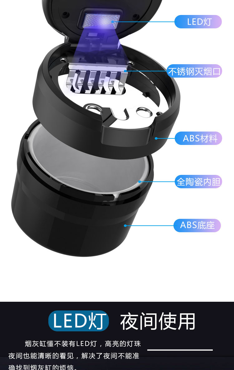 Suitable for Volkswagen Sagitar Lavida Tanyue Magotan Bora Santana Tiguan L Toury Passat Car Ashtray