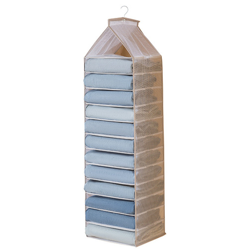 PVC oversized pants and clothes layered storage hanging bag clothing divider bag extra long home hanging wardrobe wholesale
