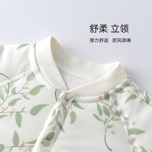 Baby innerwear set autumn and winter cotton interlayer children's base set for boys and girls autumn top and bottom sleepwear set for babies home clothing set