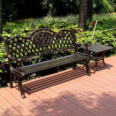 outdoor chair outdoors Park Benches square leisure time Bench Iron art backrest courtyard Benches gardens Bench