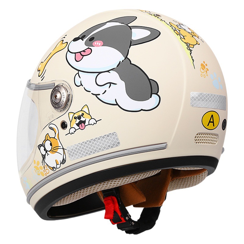 Nuevo estándar nacional de los niños clase A casco de dibujos animados lindo casco de motocicleta casco de coche eléctrico niños casco de la motocicleta