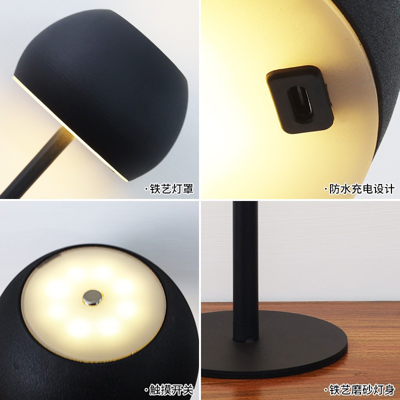 Lámpara de seta de comercio exterior bar de vinos decorativos atmósfera lámpara de mesa móvil extraíble lámpara de mesa de metal lámpara de barra lámpara de mesa de pierna alta