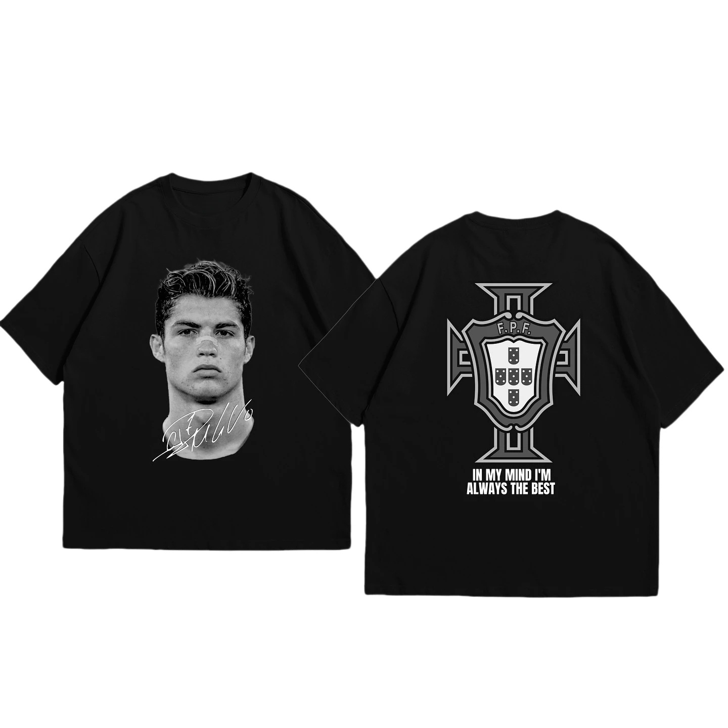 New Arrival Men's Clothing T-Shirt Graphic T-Shirt Men's Cristiano Ronaldo Football Giant