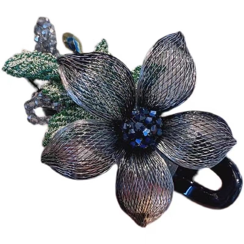 25g Weight Hair Clip Hair Accessories Type 1 Piece Quantity Daily Occasion Copper Material Flower Pattern Women's Gender Retro Style Women's Retro Flower Copper Hair Clip 无