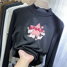 儿童2025半高领长袖t恤打底衫秋冬时尚韩版潮流超火休闲上衣德绒