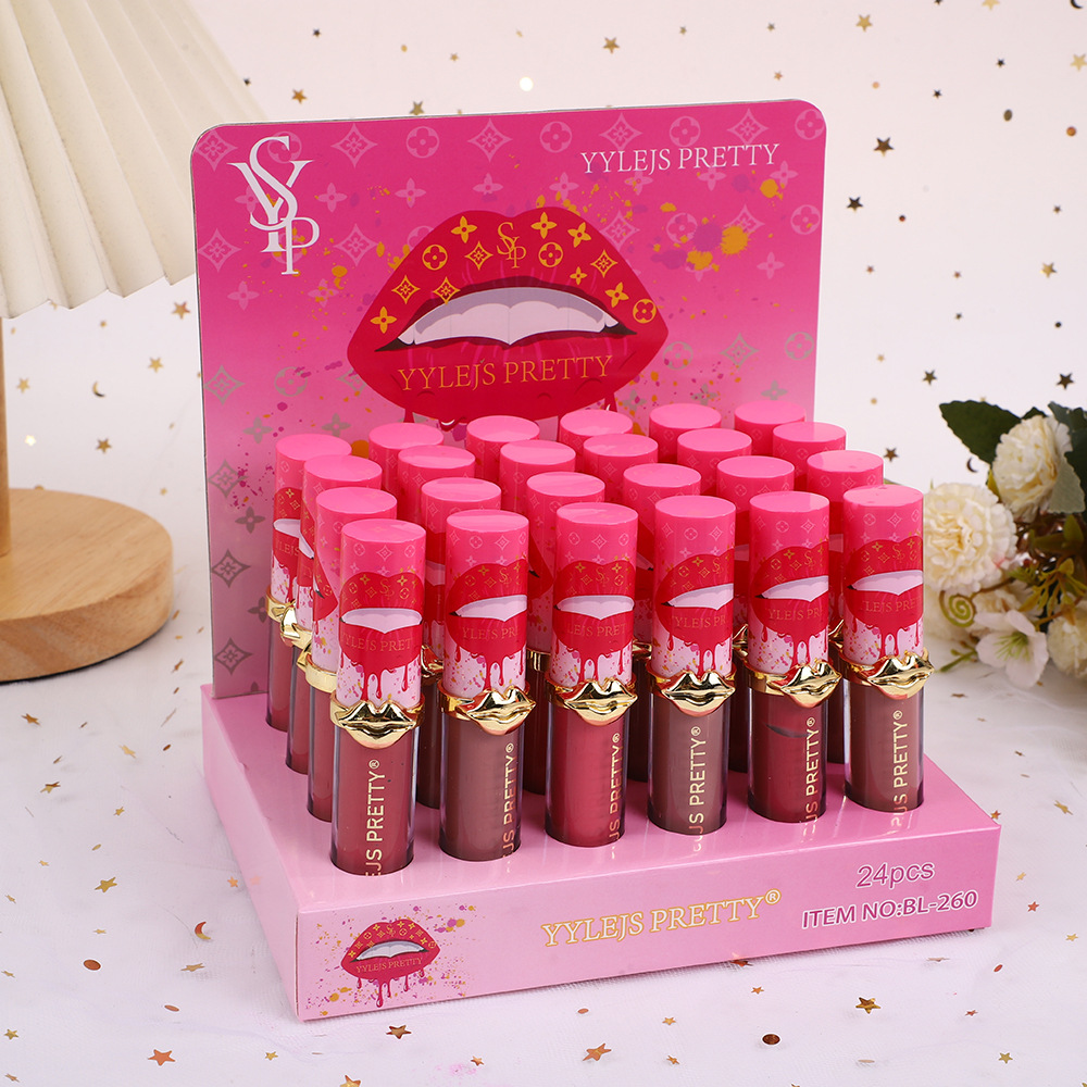 Cross-Border Makeup Hot-Selling Amazon Best-Selling 6-Color Matte Moisturizing Lipstick That Is Not Easy to Stick to the Cup Waterproof Lipstick Wholesale