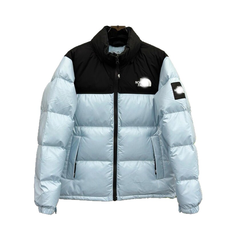 2025 North Face 1996 TNF large plaid, ethereal blue, trendy unisex 700 fill power embroidered winter down jacket 2025 North Face 1996 TNF large plaid, ethereal blue, trendy unisex 700 fill power embroidered winter down jacket